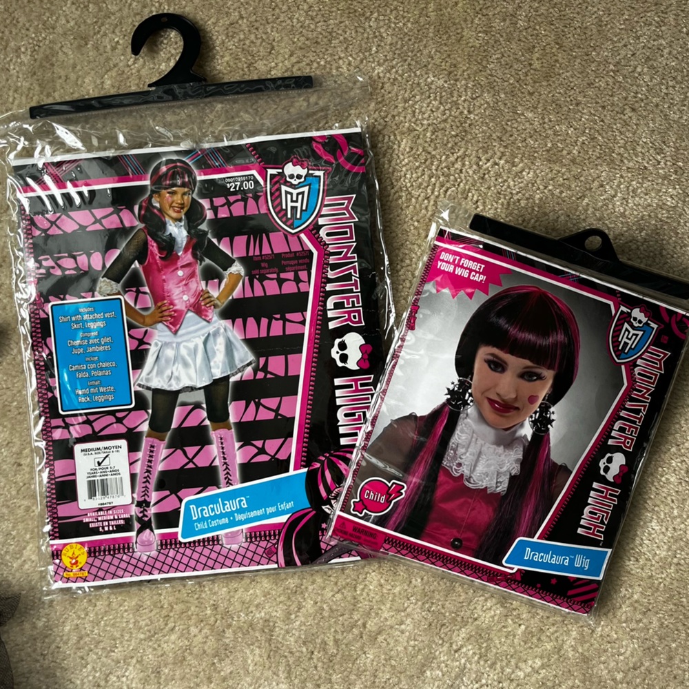 monster high draculaura Halloween costume set